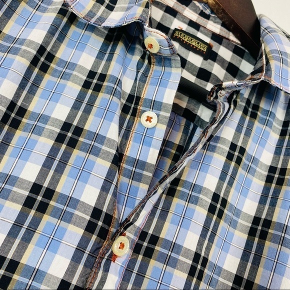 NAPAPIJRI Men’s Plaid Print Blue Black Button Down Shirt Small - Picture 5 of 16